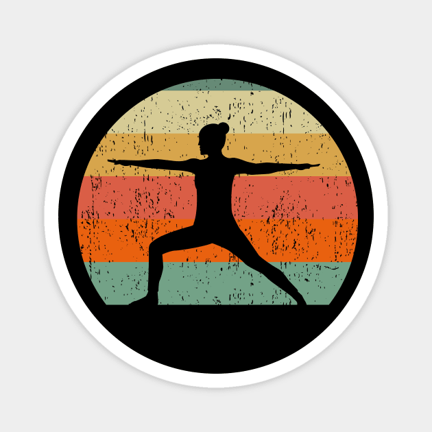 Yoga Warrior at Sunset Magnet by epiclovedesigns